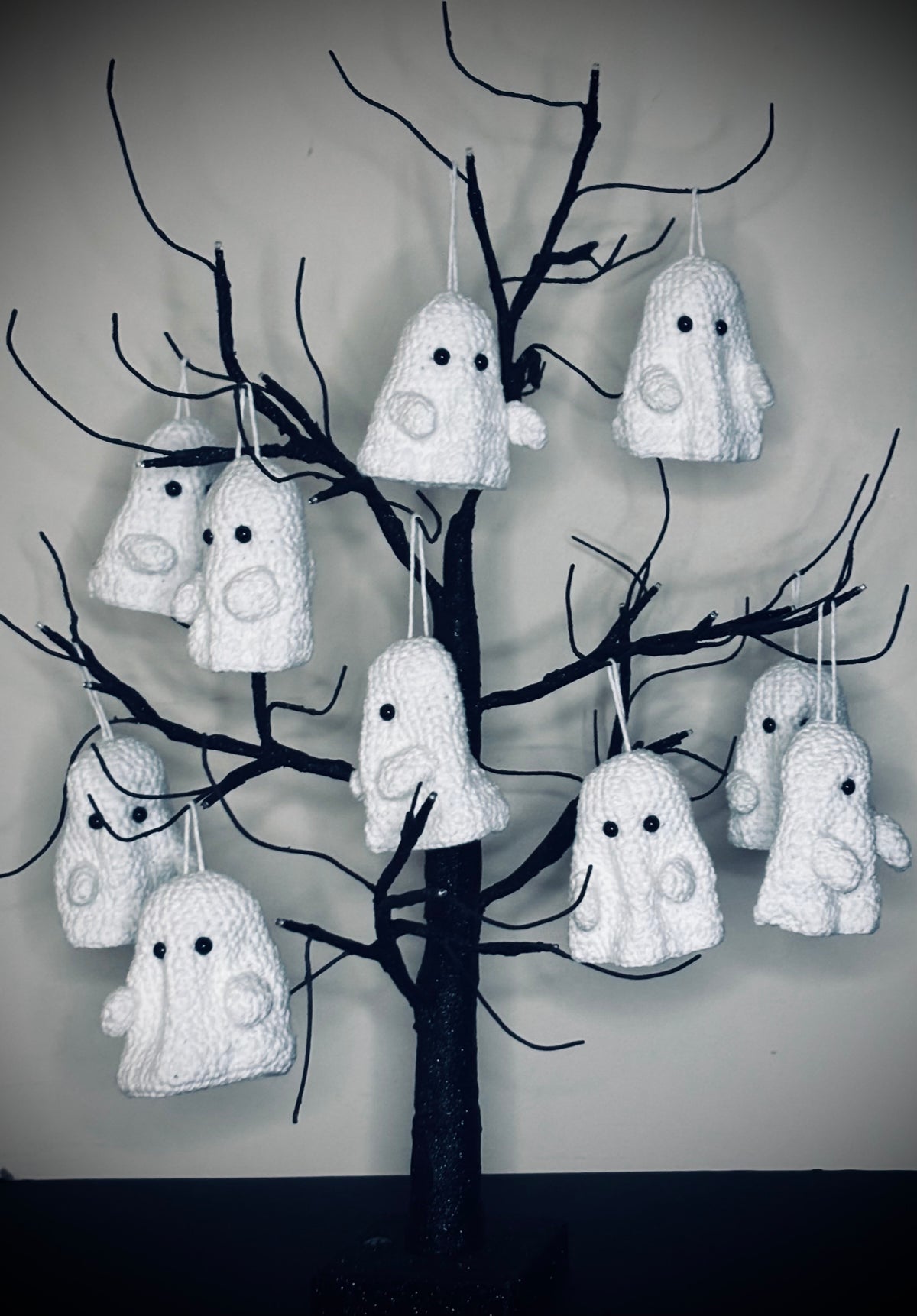 Crochet ghost hanging home decor