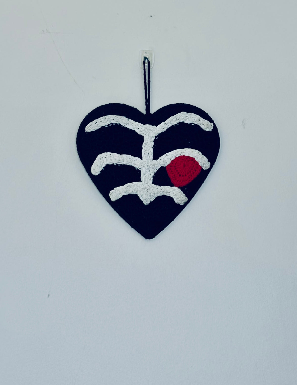 Heartshaped ribcage wall decor