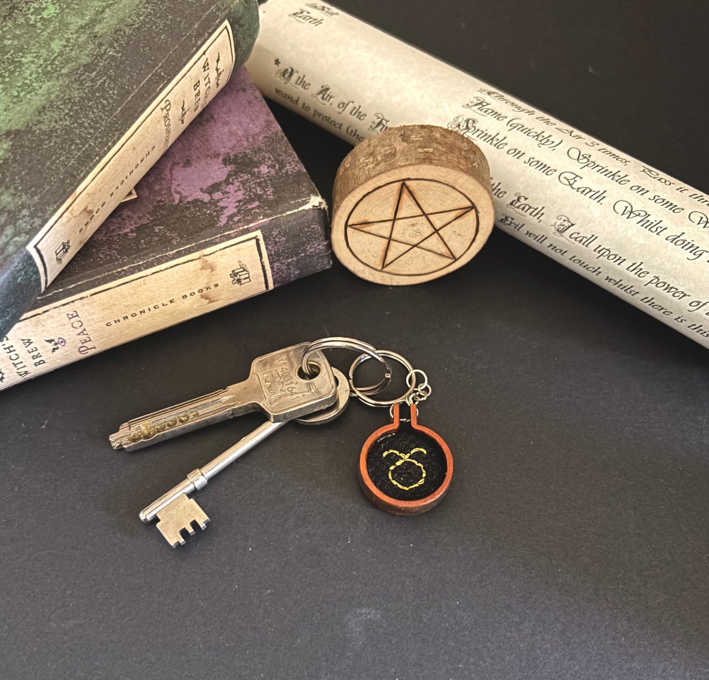 Mini zodiac sign keychain
