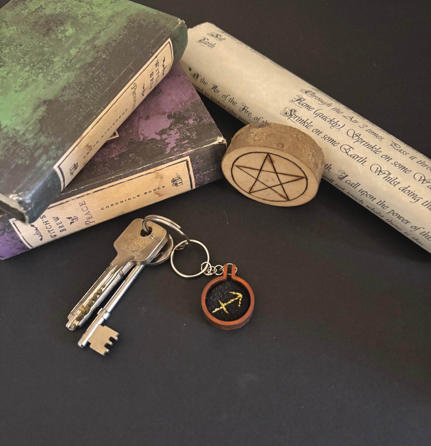 Mini zodiac sign keychain