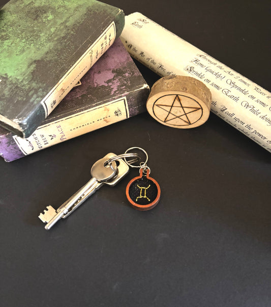 Mini zodiac sign keychain