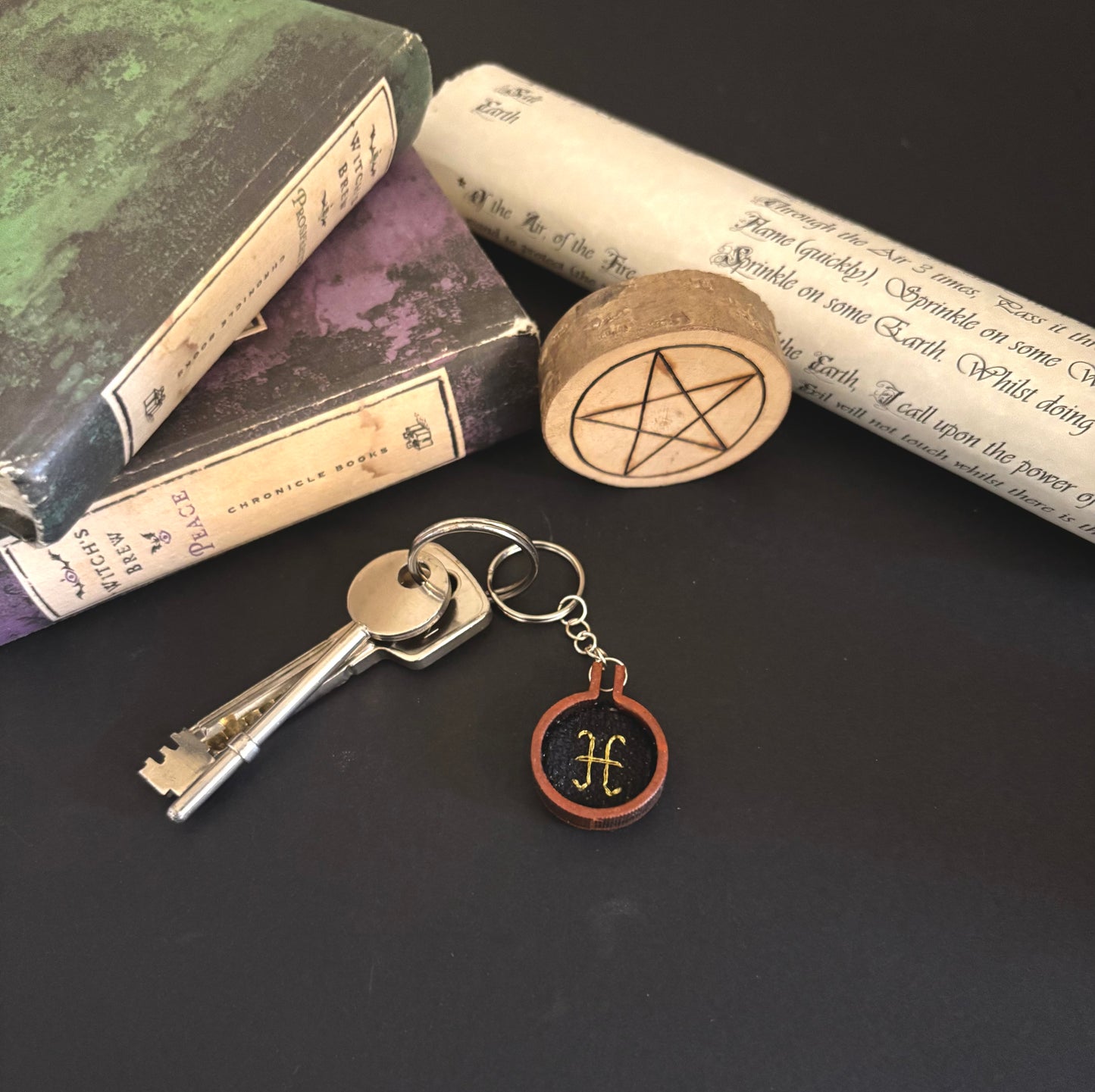 Mini zodiac sign keychain