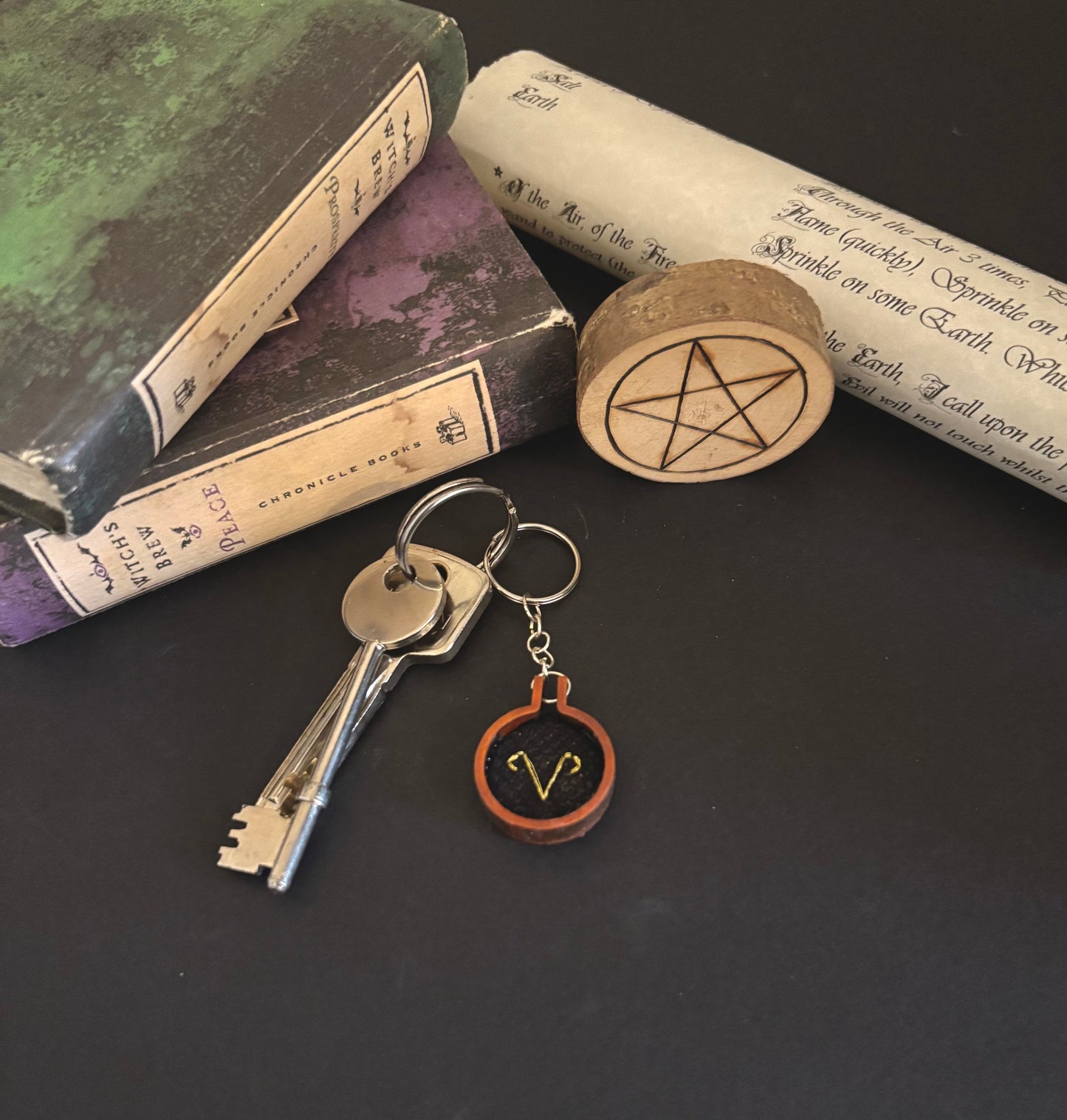 Mini zodiac sign keychain