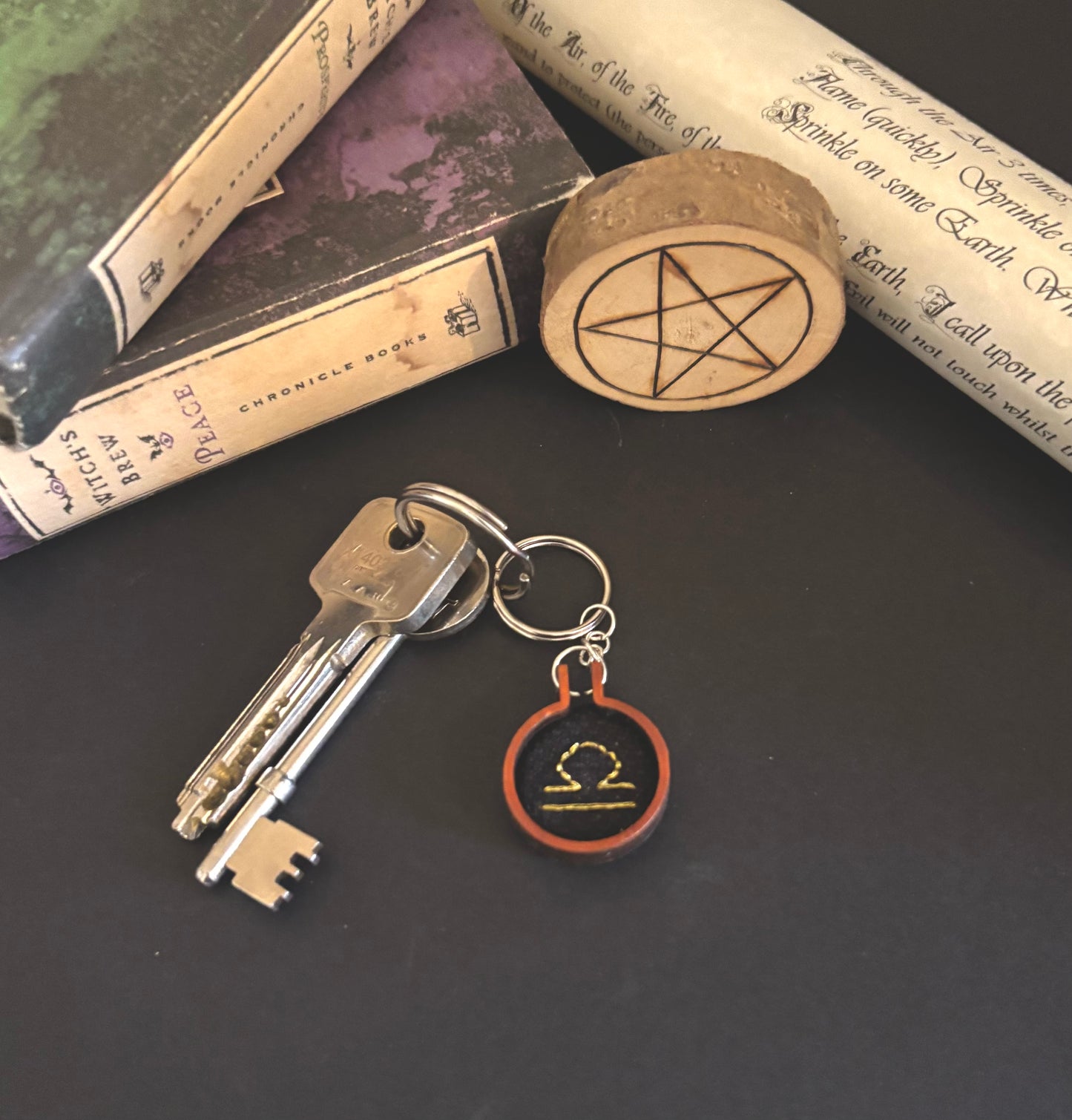 Mini zodiac sign keychain