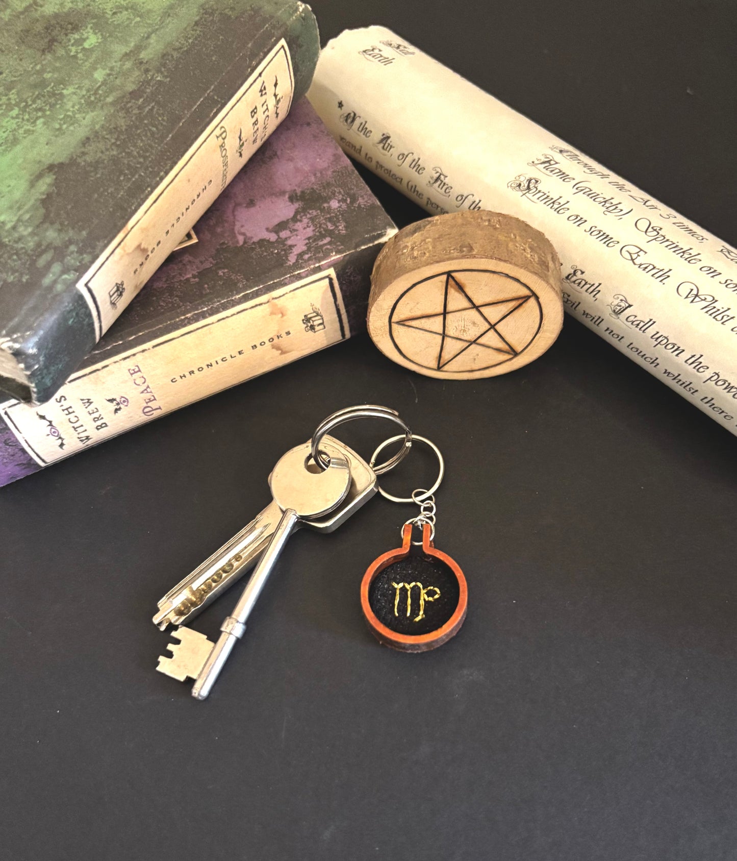 Mini zodiac sign keychain