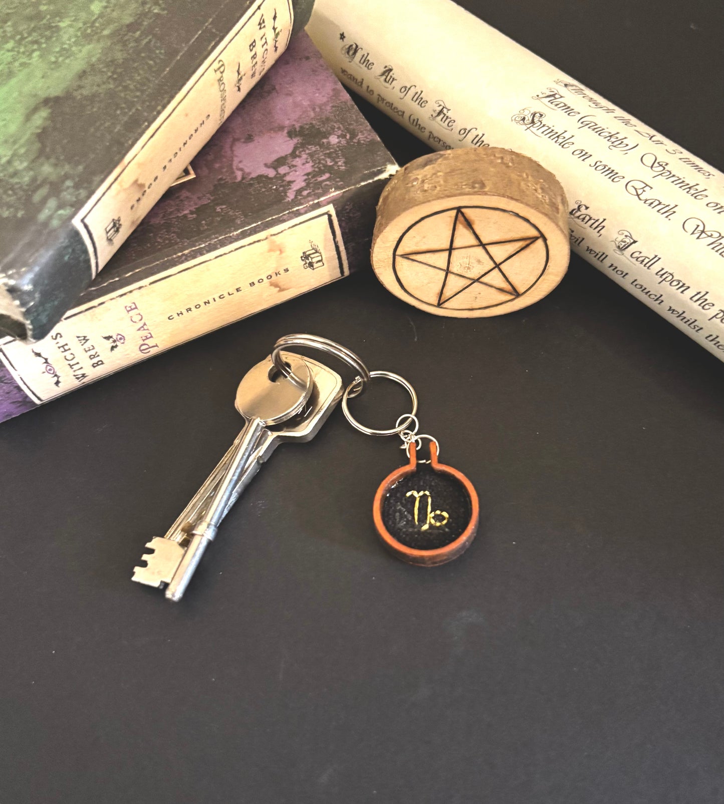 Mini zodiac sign keychain