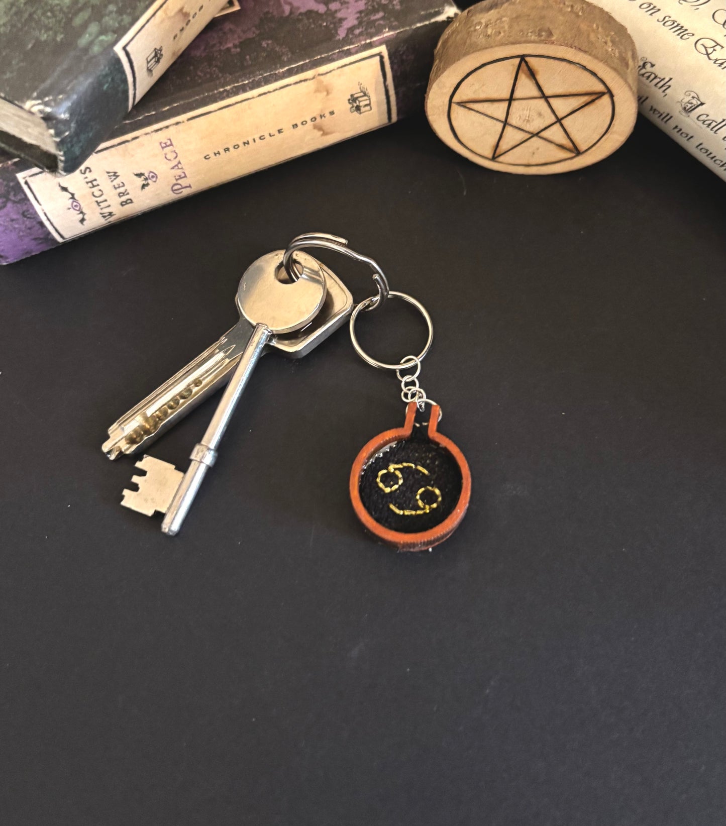 Mini zodiac sign keychain