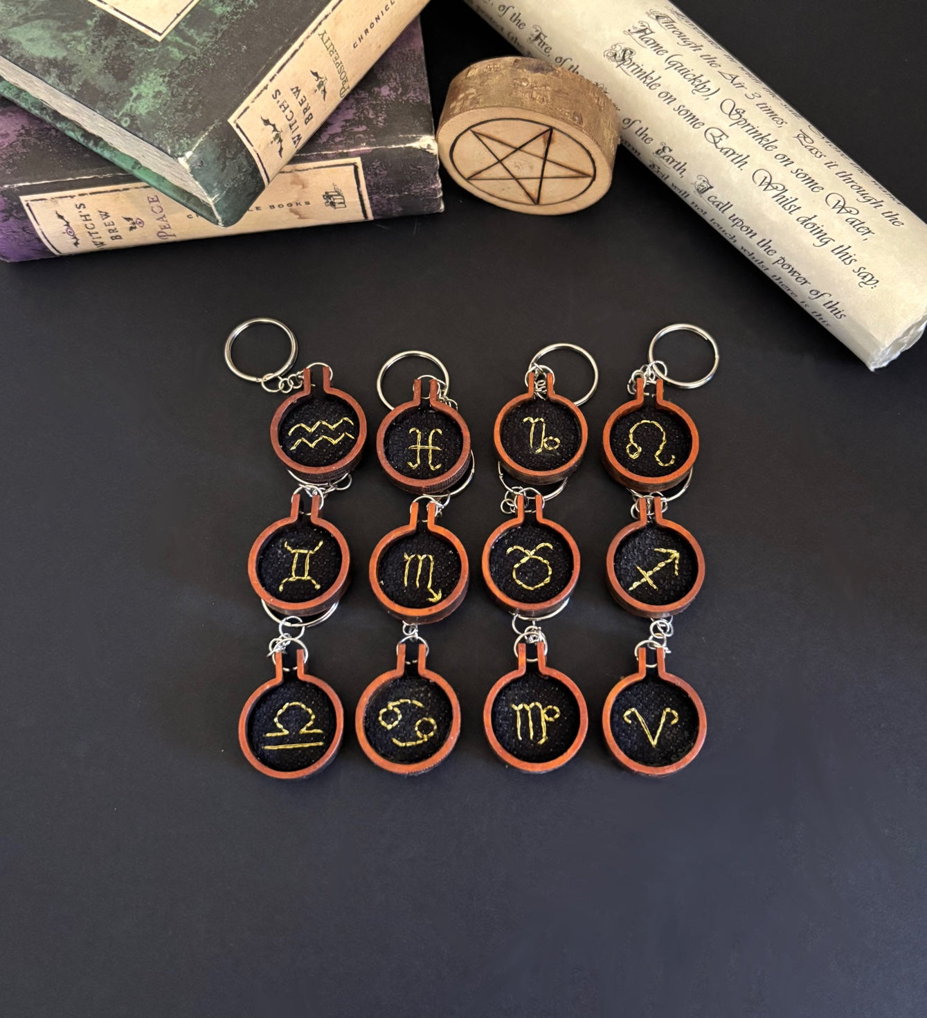 Mini zodiac sign keychain