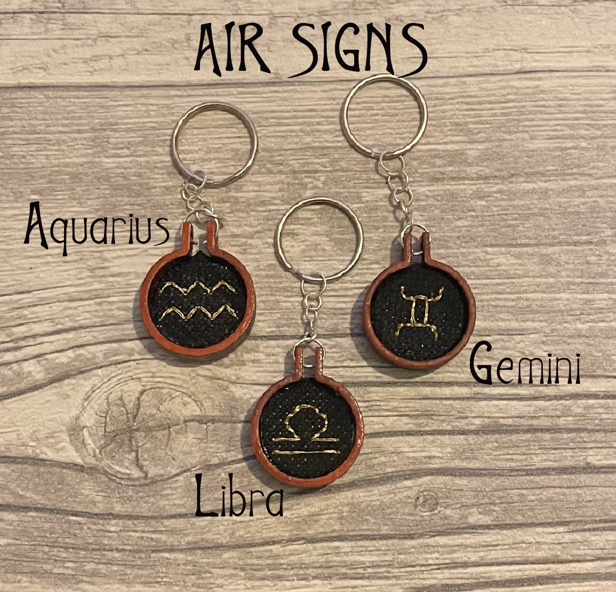 Mini zodiac sign keychain