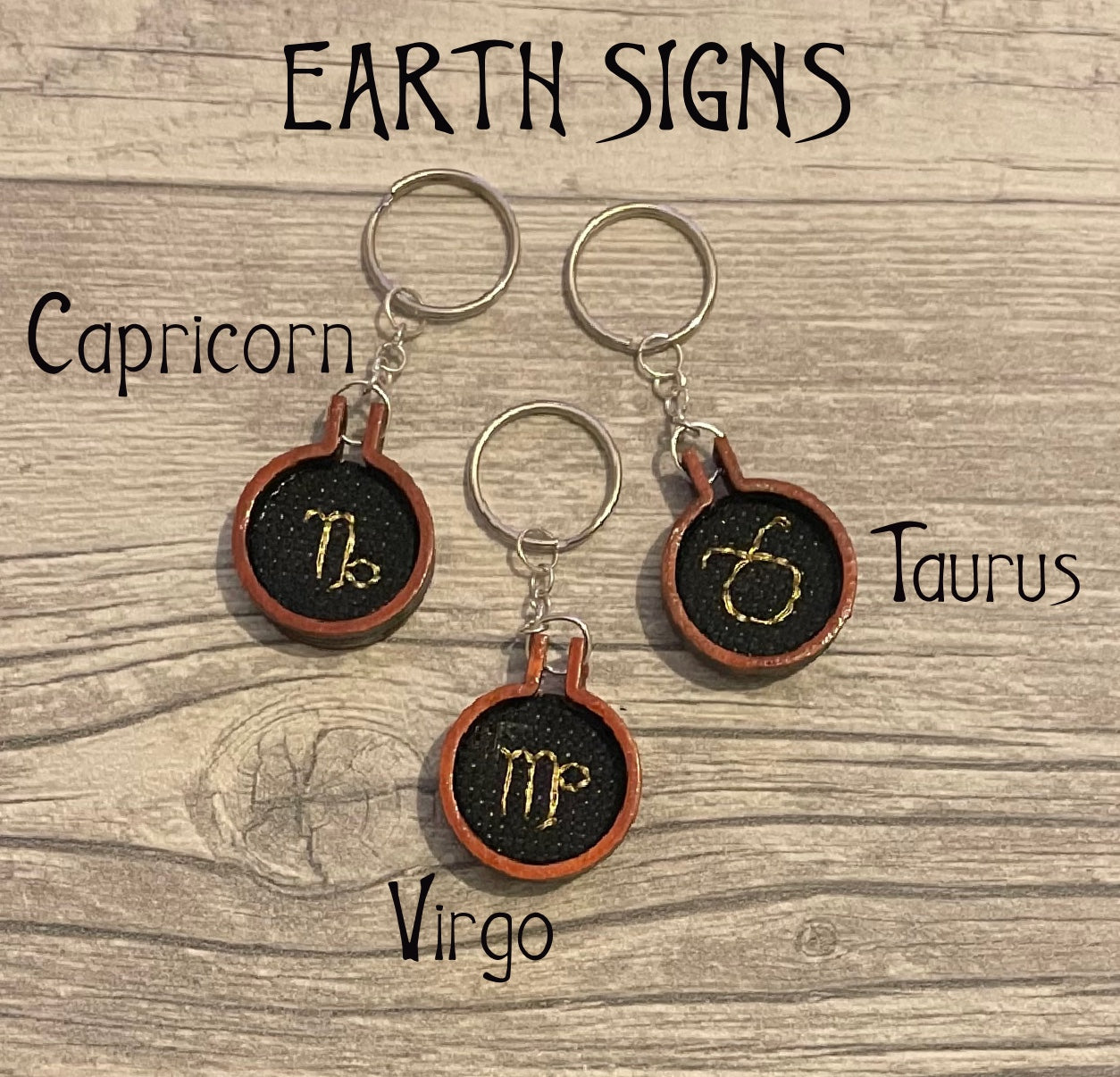 Mini zodiac sign keychain