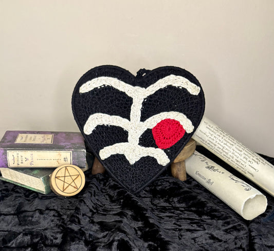 Heartshaped ribcage wall decor